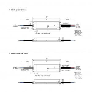 Mean Well Constant Voltage Constant Current LED Driver ELG-200 series