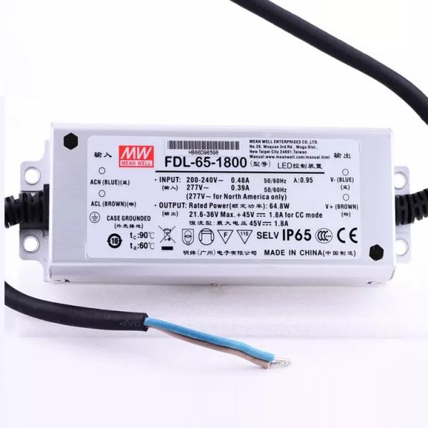 Mean Well Constant Current Mode LED Driver FDL-65 series