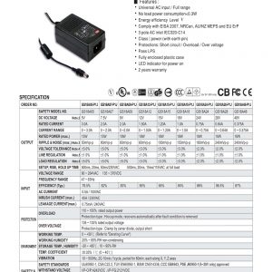 Mean Well 18W AC-DC Industrial Adaptor GS18A series