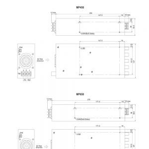 Mean Well 450W/650W/1000W Modular Power MP series