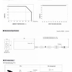Mean Well 40W AC-DC High Reliability Industrial Adaptor GST40A series