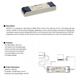 Mean Well Smart Timer Dimming Programmer SDP-001