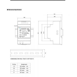 Mean Well 60W DIN Rail type DC-DC Converter DDR-60 series