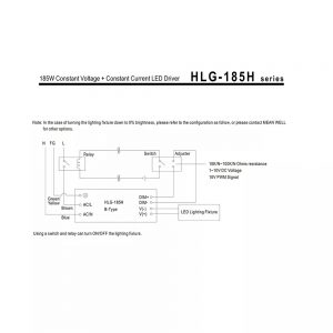 Mean Well Voltage Constant Current LED Driver HLG-185H series