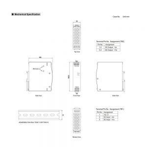 Mean Well 120W DIN Rail type DC-DC Converter DDR-120 series