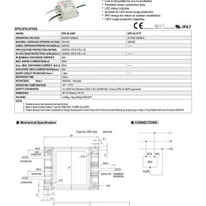Mean Well 20kA Surge Protection Device SPD-20 series