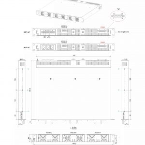 Mean Well 1000 ~ 3000W 1U Distributed Power System RCP-1U