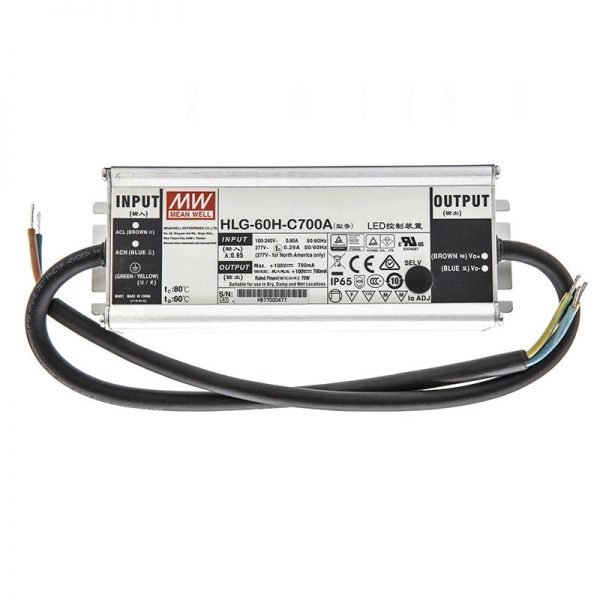 Mean Well Constant Current Mode LED Driver HLG-60H-C series