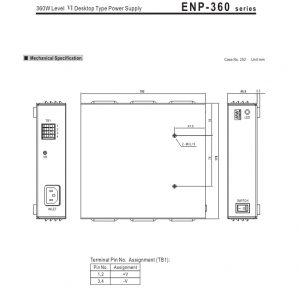 Mean Well 360W Level Desktop Type Power Supply ENP-360 series