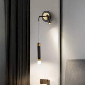 Lampu Dinding Emas Hitam Modern Gantung Liontin Lampu Sorot