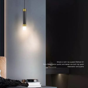 Lampu Dinding Emas Hitam Modern Gantung Liontin Lampu Sorot