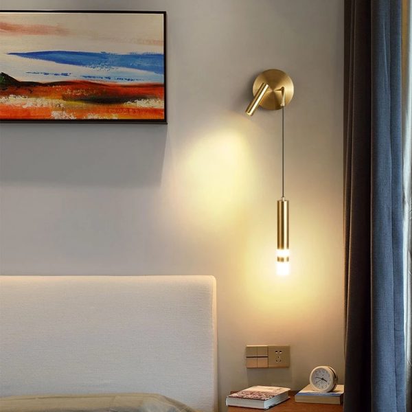 Lampu Sorot Tabung LED Emas Minimalis Modern N-Lighten