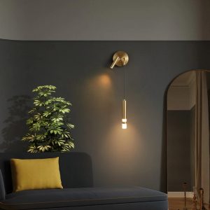 Lampu Sorot Tabung LED Emas Minimalis Modern N-Lighten
