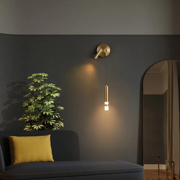 Lampu Sorot Tabung LED Emas Minimalis Modern N-Lighten