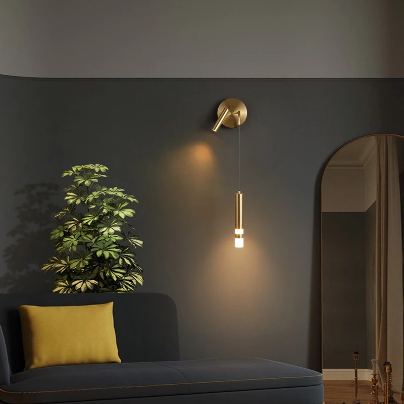 Lampu Sorot Tabung LED Emas Minimalis Modern N-Lighten