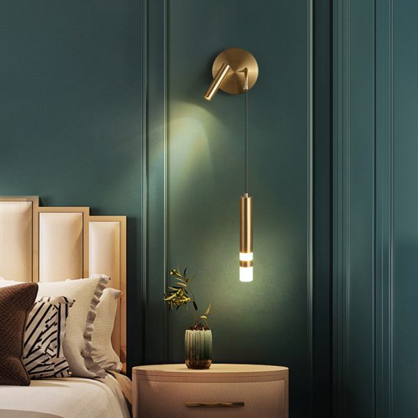 Lampu Sorot Tabung LED Emas Minimalis Modern N-Lighten
