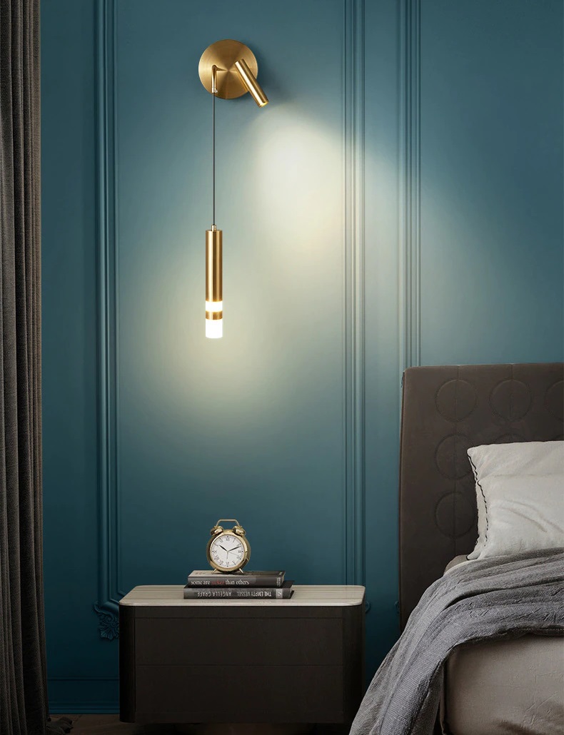 Lampu Sorot Tabung LED Emas Minimalis Modern N-Lighten