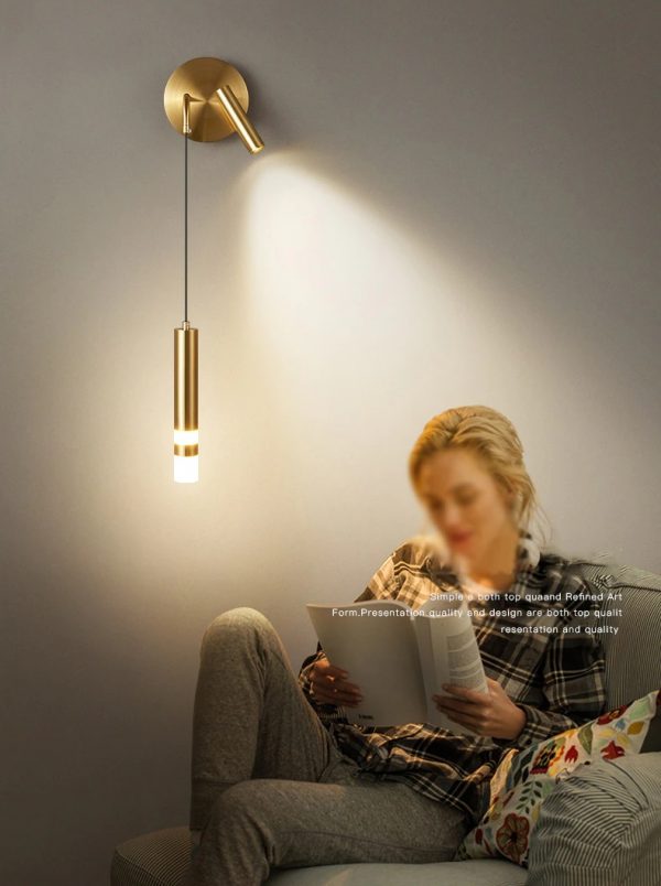 Lampu Sorot Tabung LED Emas Minimalis Modern N-Lighten