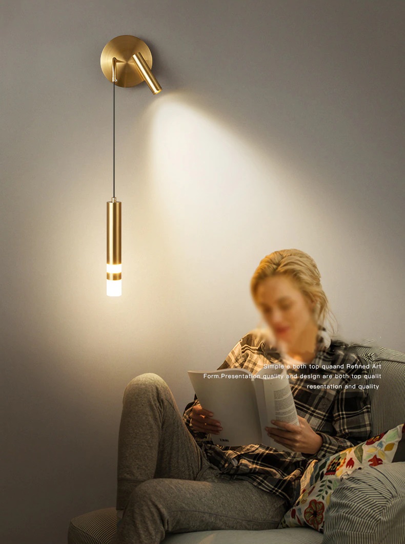 Lampu Sorot Tabung LED Emas Minimalis Modern N-Lighten