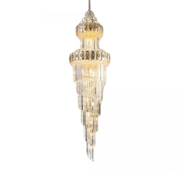 Lampu Gantung Mewah Modern Cahaya Crystal Hollow Hall