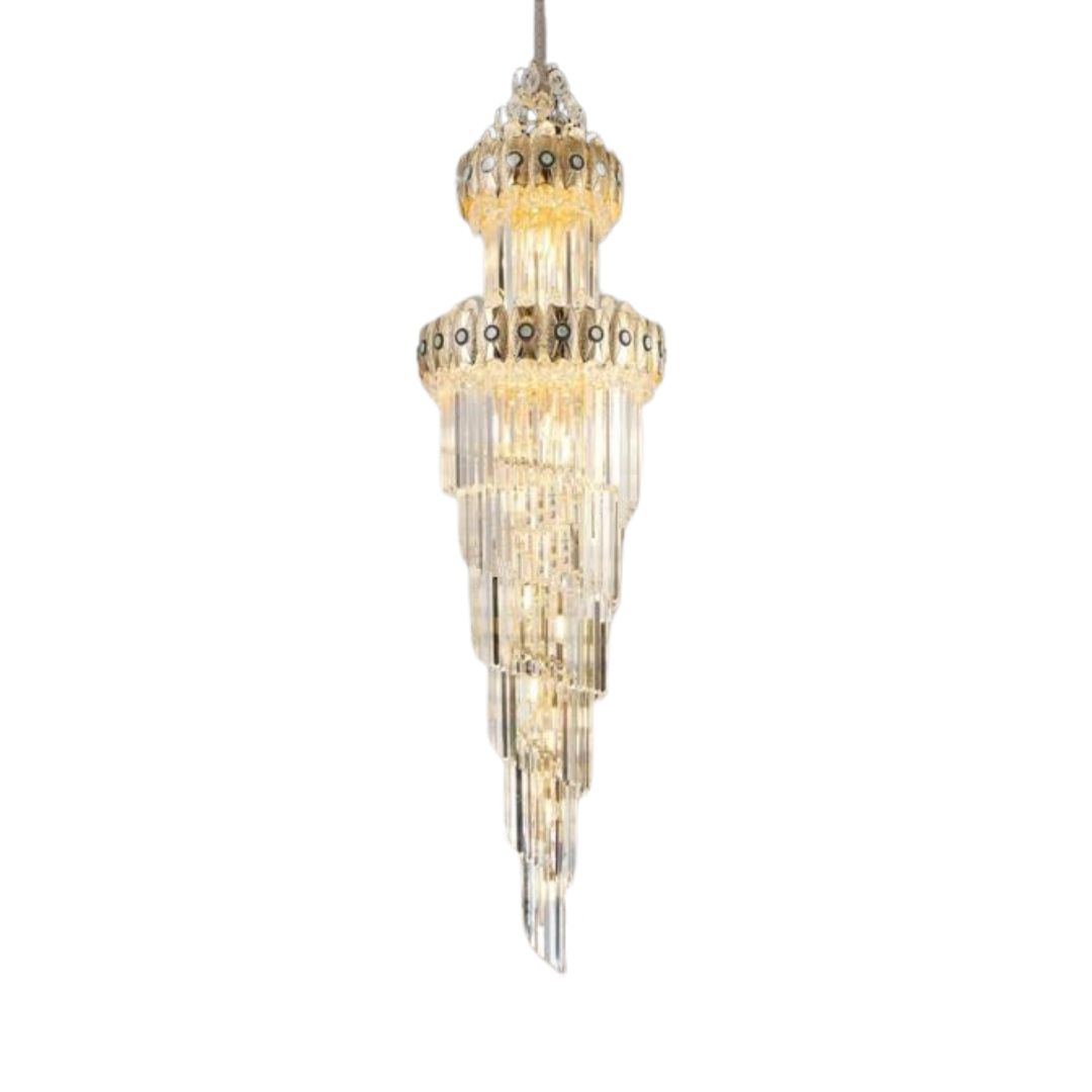 Lampu Gantung Mewah Modern Cahaya Crystal Hollow Hall