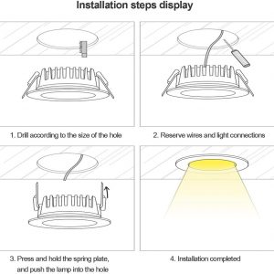 LED COB Spotlight CREE Chip 12W Downlight Dimmable