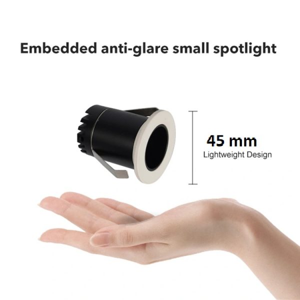 LED downlight Spotlight 3W bridgelux Mini Dimmable Anti-Glare