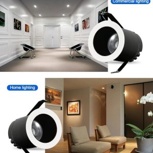 LED downlight Spotlight 3W bridgelux Mini Dimmable Anti-Glare