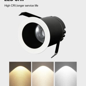 LED downlight Spotlight 3W bridgelux Mini Dimmable Anti-Glare