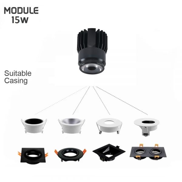 LIGHTING LED Module 15W Luminus COB Downlight Ring MR16