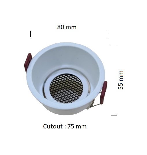 Kap Lampu MR16 GU10 801F Module Spotlight