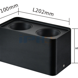 housing double outbow mr16 Hitam 03