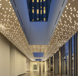 Custom Metal ceiling perforated lighting