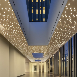 Custom Metal ceiling perforated lighting