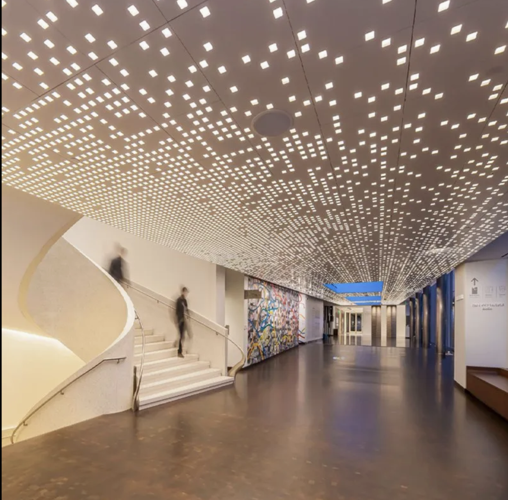 Metal ceiling lighting