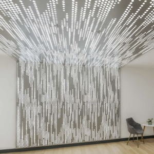 Metal ceiling wall lighting