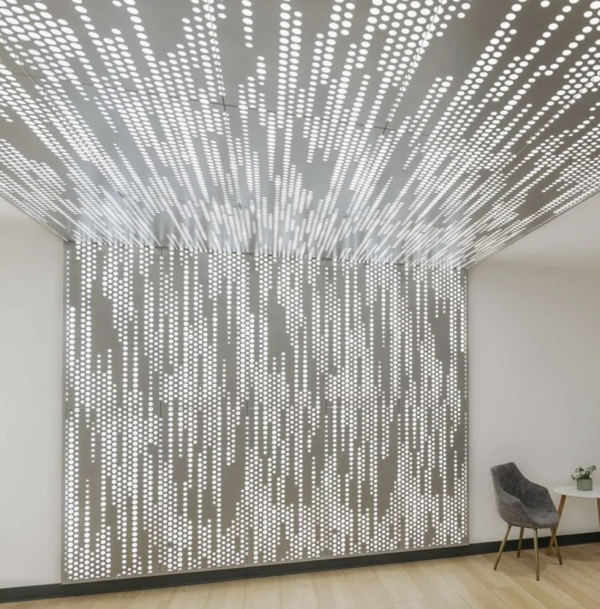 Metal ceiling wall lighting