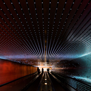 hall koridor custom plafon ceiling wall metal lighting rgb dmx jakarta