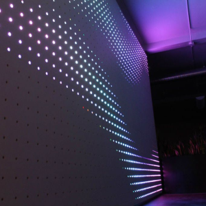 interactive RGB DMX metal wall lighting