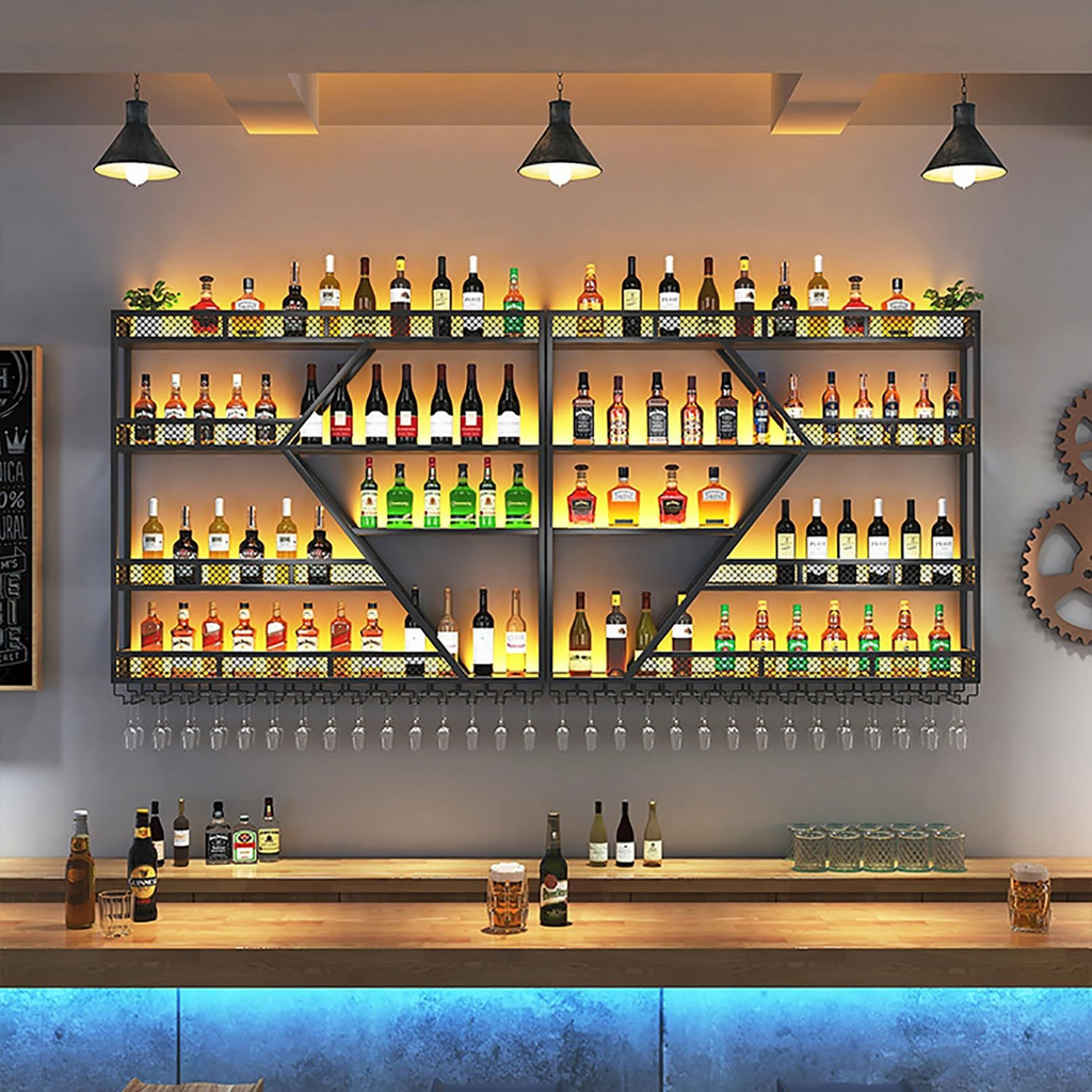 backdrop metal led cafe